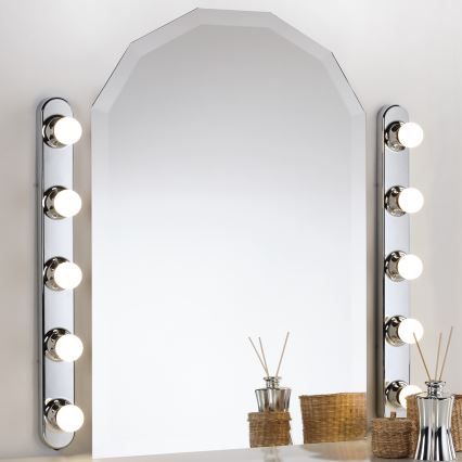 ONLI - Vägglampa HOLLYWOOD 5xE14/6W/230V skinande krom