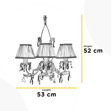 ONLI - Vägglampa KAREN 3xE14/6W/230V brons