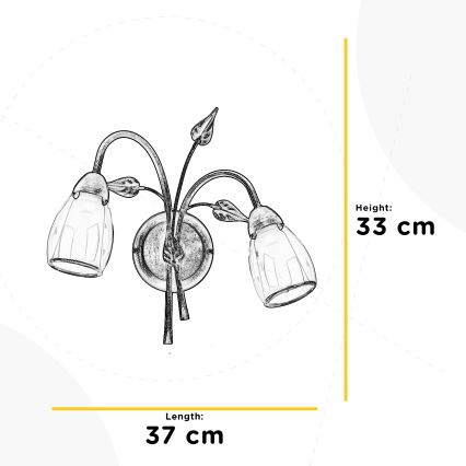 ONLI - Vägglampa LILIANA 2xE14/6W/230V