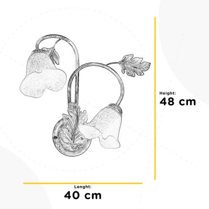 ONLI - Vägglampa MARILENA 2xE14/6W/230V