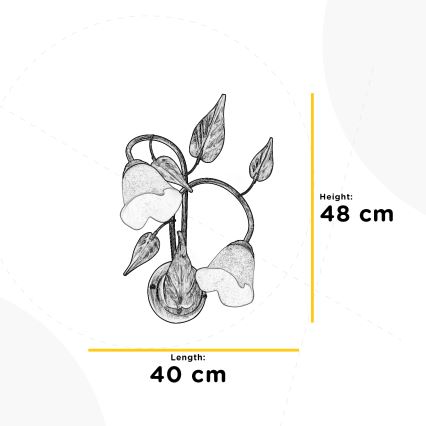 ONLI - Vägglampa MIRANDA 2xE14/6W/230V