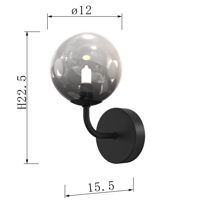 ONLI - Vägglampa PALOMA 1xG9/10W/230V svart/rökig