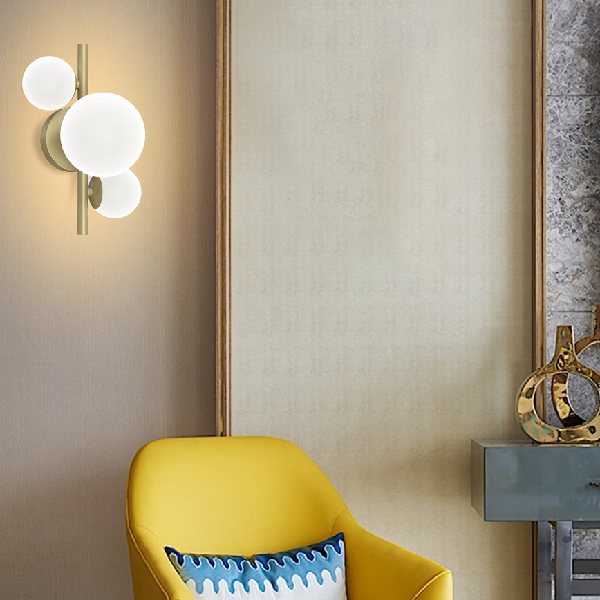 ONLI - Vägglampa PALOMA 3xG9/10W/230V guld
