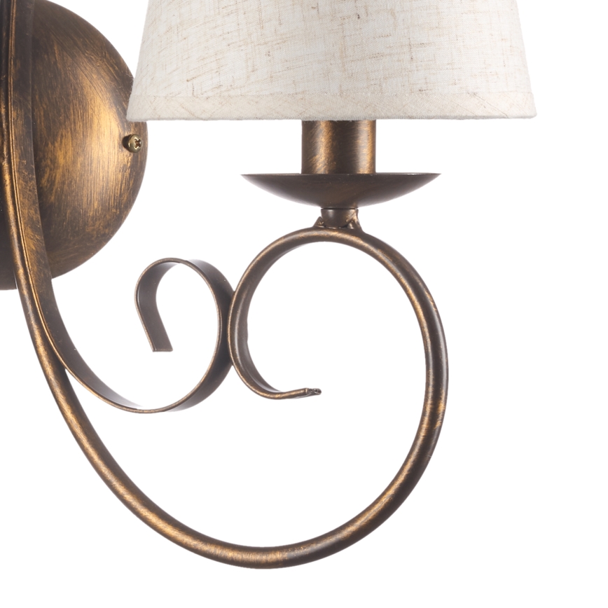 ONLI - Vägglampa POMPEI 2xE14/6W/230V brons
