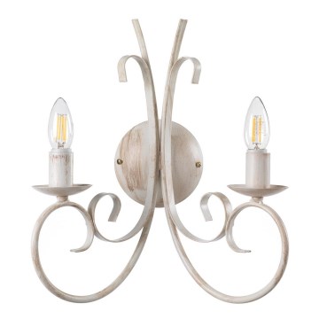 ONLI - Vägglampa POMPEI 2xE14/6W/230V grädde