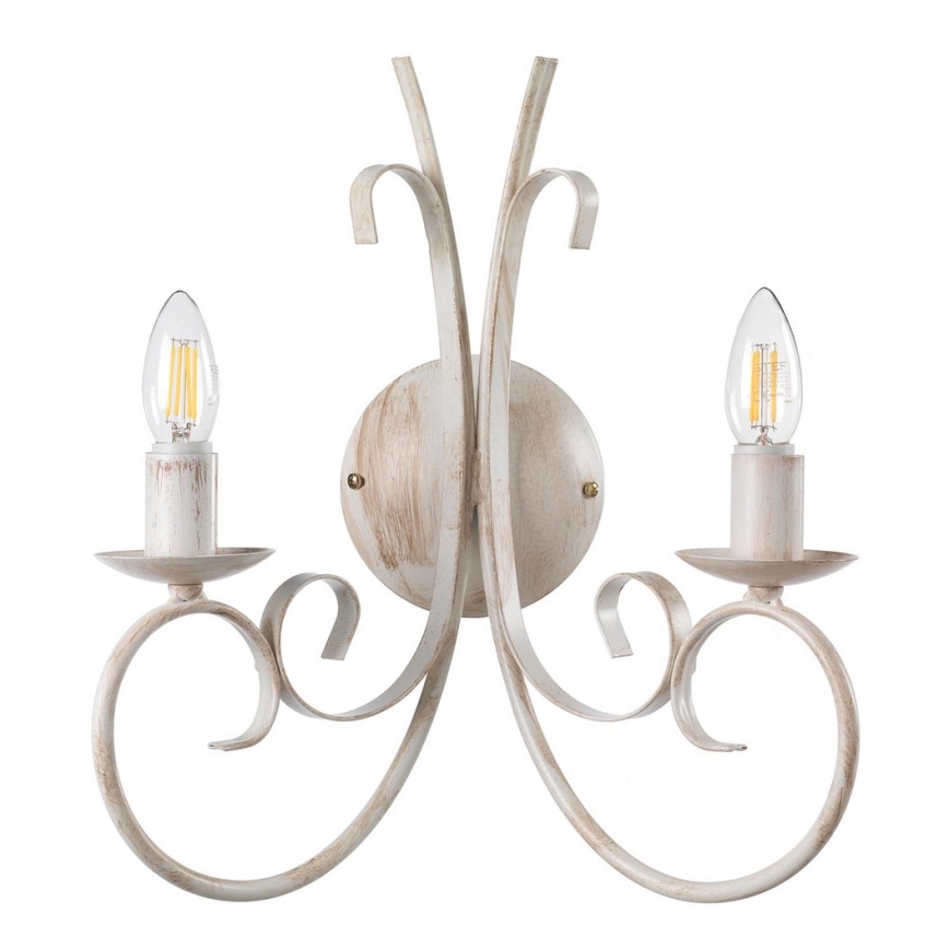 ONLI - Vägglampa POMPEI 2xE14/6W/230V grädde