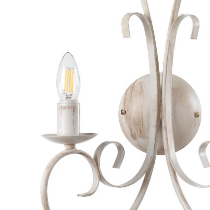 ONLI - Vägglampa POMPEI 2xE14/6W/230V grädde