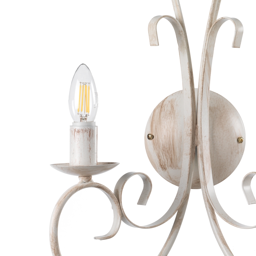 ONLI - Vägglampa POMPEI 2xE14/6W/230V grädde