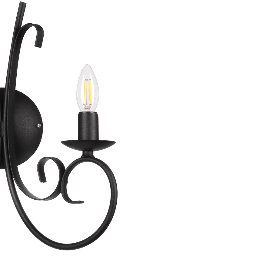 ONLI - Vägglampa POMPEI 2xE14/6W/230V svart