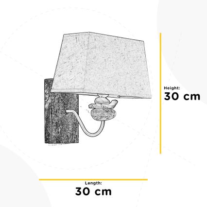 ONLI - Vägglampa SEREGON 1xE27/22W/230V