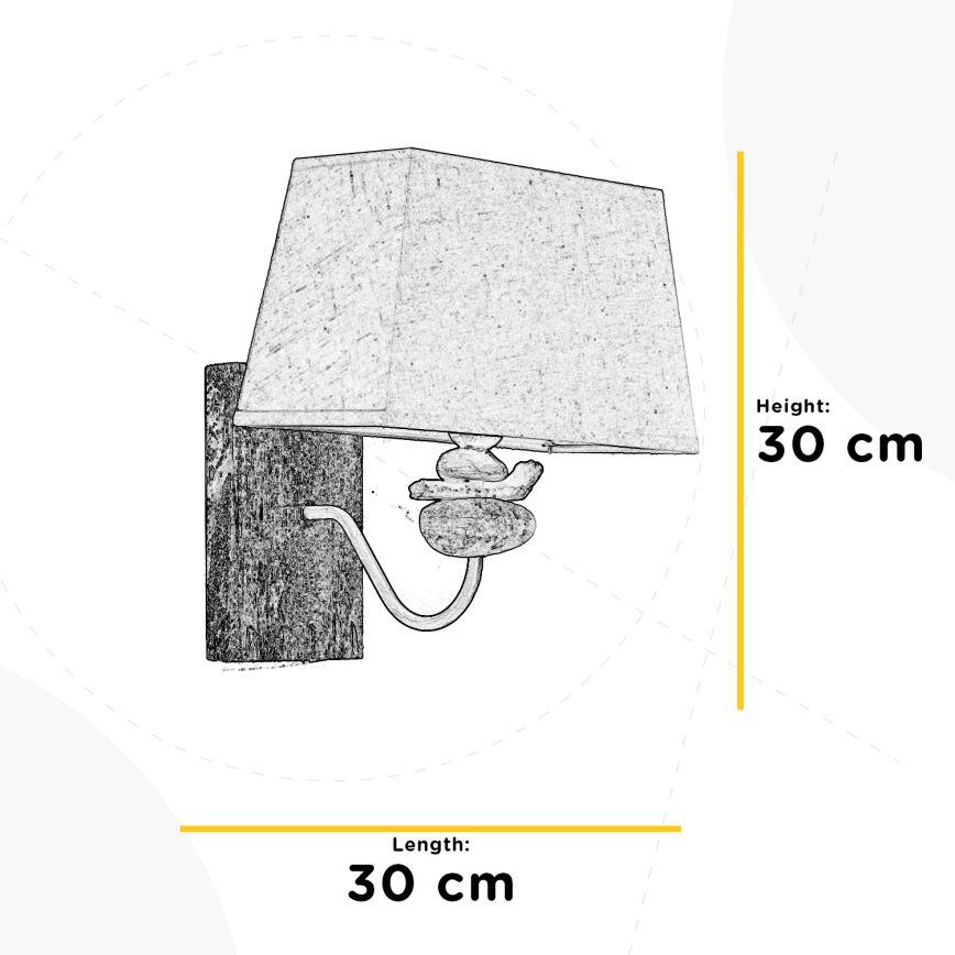 ONLI - Vägglampa SEREGON 1xE27/22W/230V