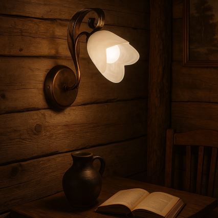 ONLI - Vägglampa SONIA 1xE14/6W/230V brons