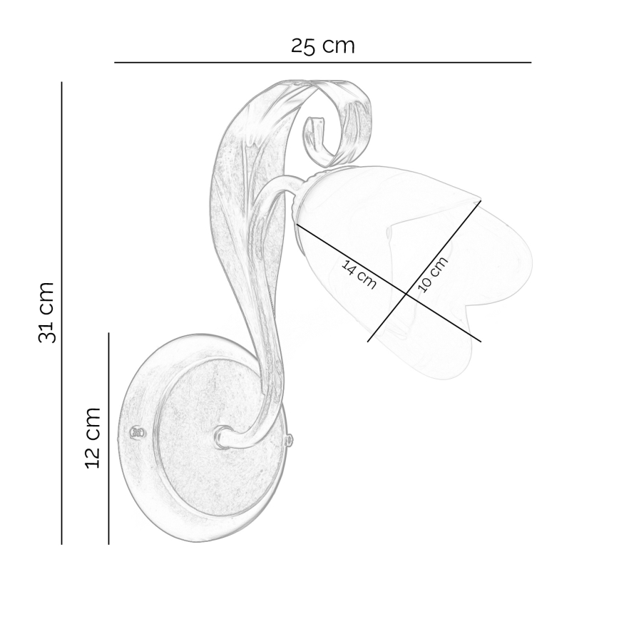 ONLI - Vägglampa SONIA 1xE14/6W/230V brons
