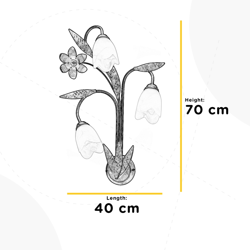 ONLI - Vägglampa SONIA 3xE14/6W/230V