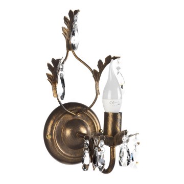 ONLI - Vägglampa TERESA 1xE14/6W/230V brons