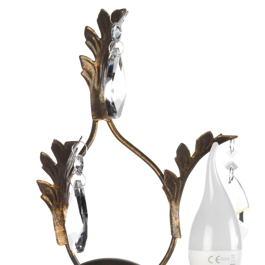 ONLI - Vägglampa TERESA 1xE14/6W/230V brons