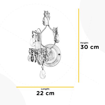 ONLI - Vägglampa TERESA 1xE14/6W/230V vit