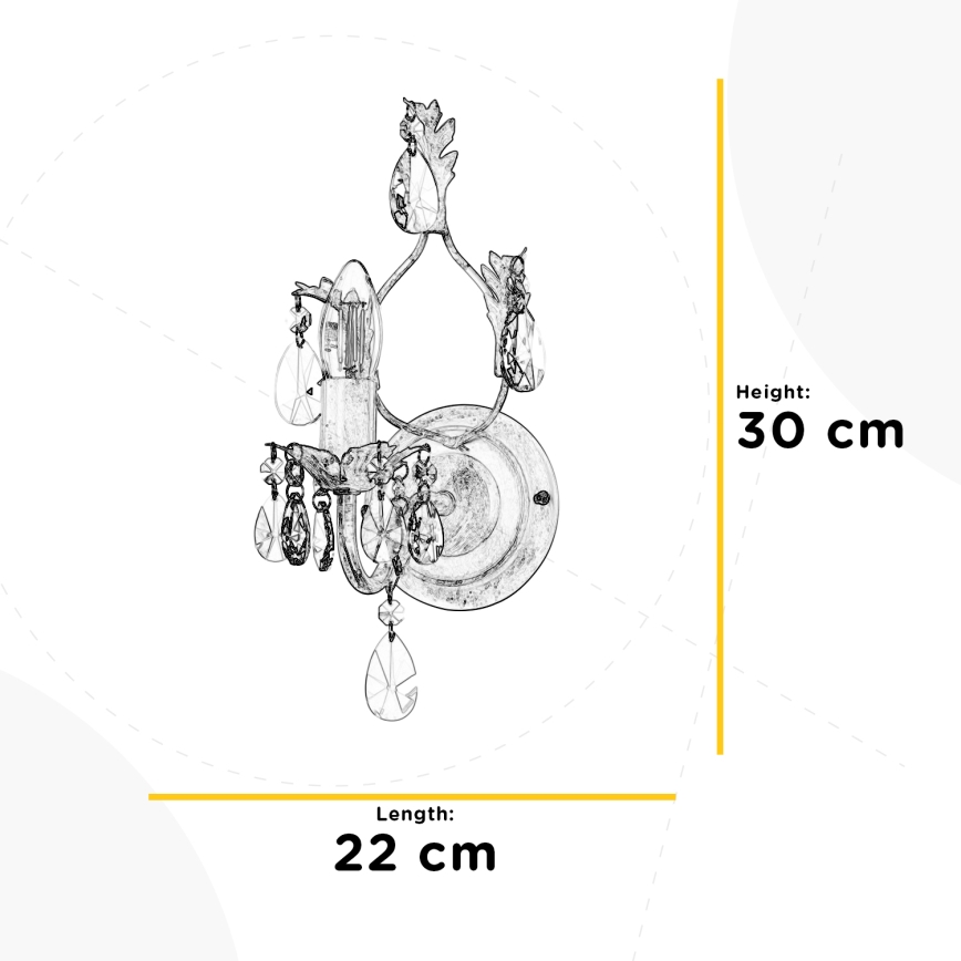 ONLI - Vägglampa TERESA 1xE14/6W/230V vit