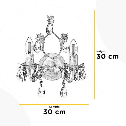 ONLI - Vägglampa TERESA 2xE14/6W/230V vit