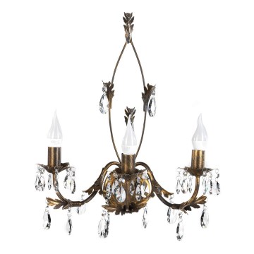 ONLI - Vägglampa TERESA 3xE14/6W/230V brons