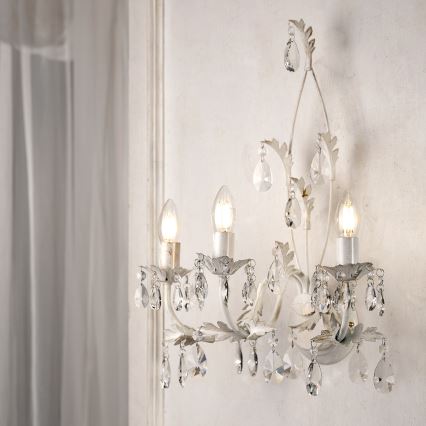ONLI - Vägglampa TERESA 3xE14/6W/230V vit