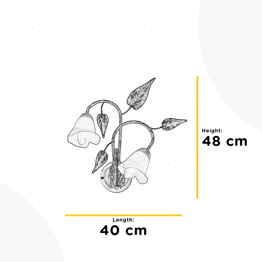 ONLI - Vägglampa VANDA 2xE14/6W/230V
