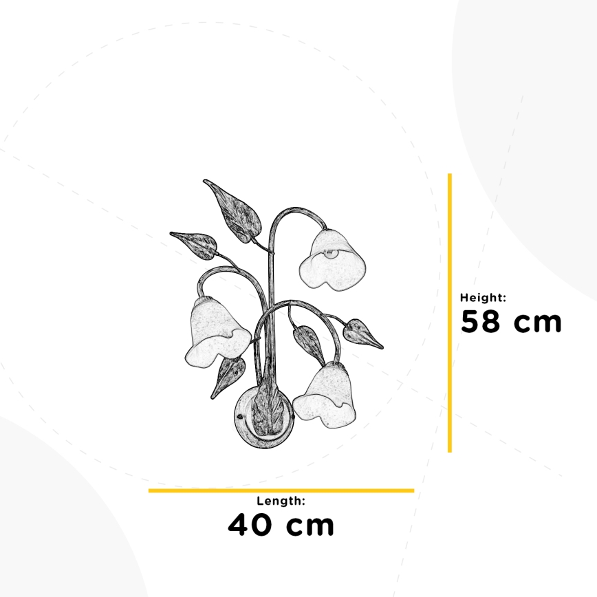 ONLI - Vägglampa VANDA 3xE14/6W/230V
