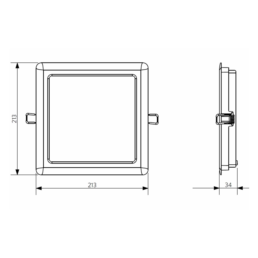 Opple 26666 - LED Badrum infälld lampa LED/24W/230V 3000K IP44