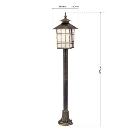 Utomhuslampa KIKO 1xE27/11W/230V IP44 brons/patina
