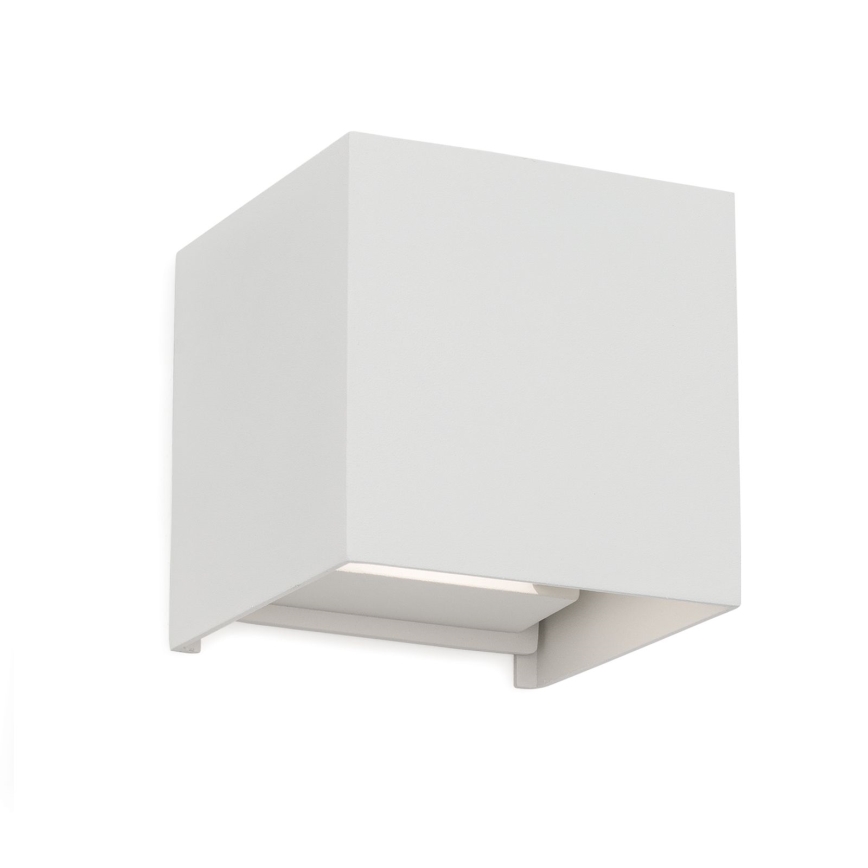 LED vägglampa för utomhusbruk CUBE 2xLED/3W/230V IP54 vit