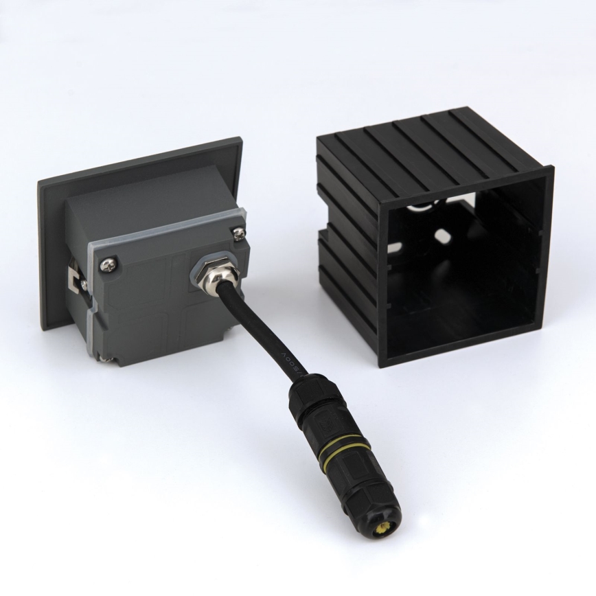 LED Inbyggd lampa LORO LED/2W/230V IP65 antracit