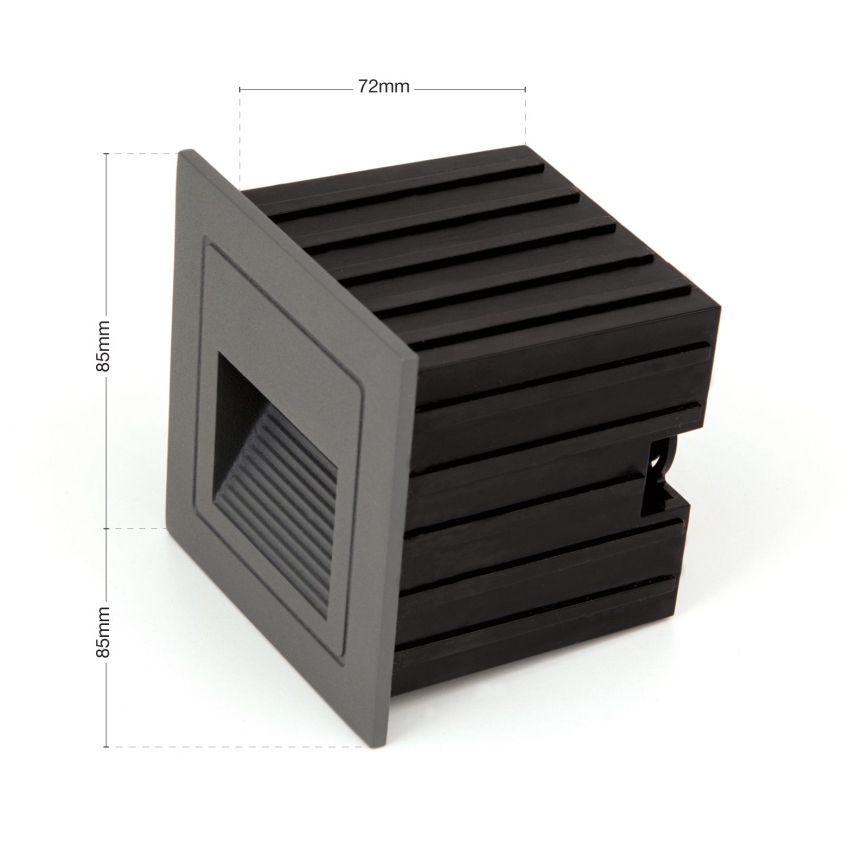 LED Inbyggd lampa LORO LED/2W/230V IP65 antracit