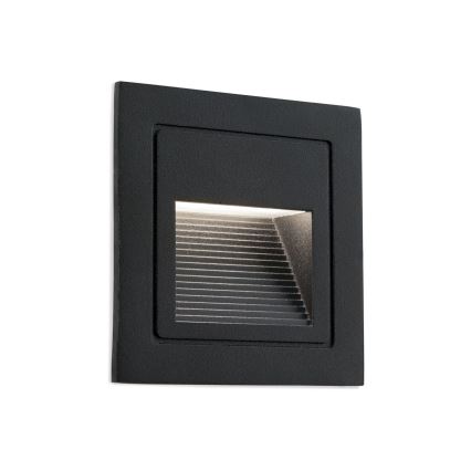 LED Inbyggd lampa LORO LED/2W/230V IP65 svart