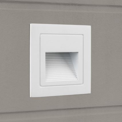 LED Inbyggd lampa LORO LED/2W/230V IP65 vit