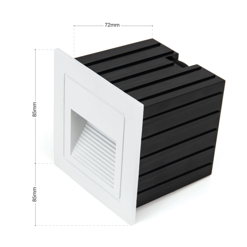 LED Inbyggd lampa LORO LED/2W/230V IP65 vit