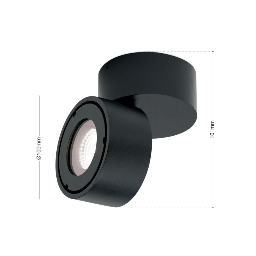 LED Ljusreglerad badrum spotlight HARVEY LED/15W/230V IP65 svart