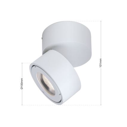 LED Ljusreglerad badrum spotlight HARVEY LED/15W/230V IP65 vit