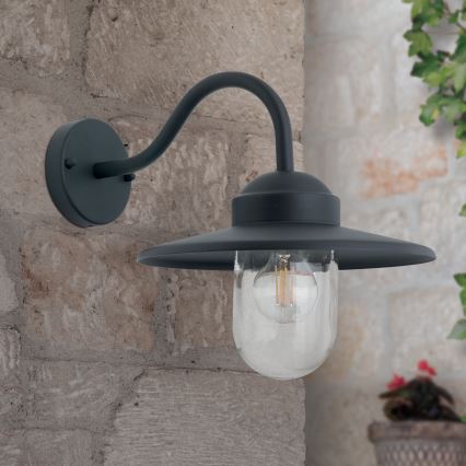 Vägglampa för utomhusbruk EDWARD 1xE27/60W/230V IP44 svart