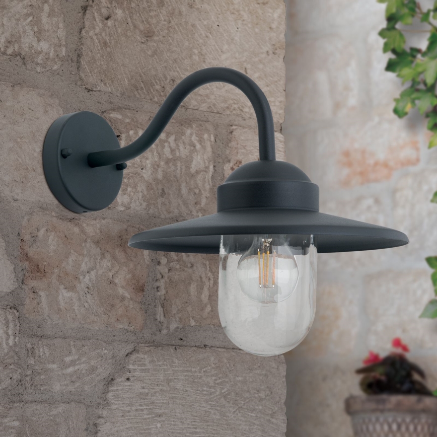 Vägglampa för utomhusbruk EDWARD 1xE27/60W/230V IP44 svart