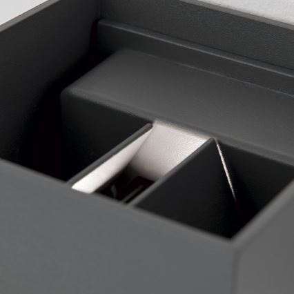 LED Utomhusbelysning med rörelse och skymningssensor CUBE-S LED/13W/230V IP54 antracit
