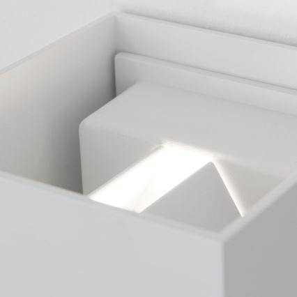 LED Utomhusbelysning med rörelse och skymningssensor CUBE-S LED/13W/230V IP54 vit