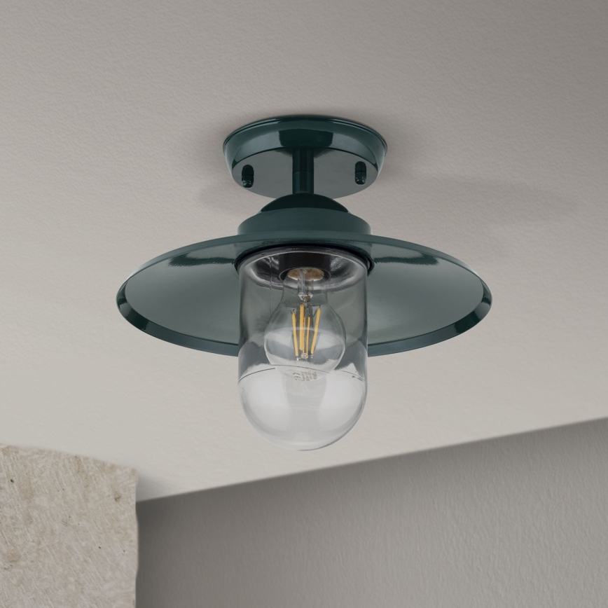 Utomhus ytmonterad ljuskrona EDWARD 1xE27/60W/230V IP44 grön