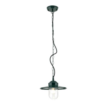 Pendellampa för utomhusbruk EDWARD 1xE27/60W/230V IP44 grön