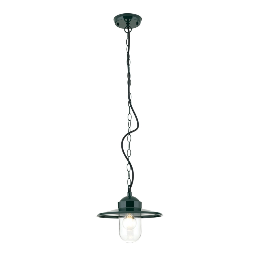 Pendellampa för utomhusbruk EDWARD 1xE27/60W/230V IP44 grön