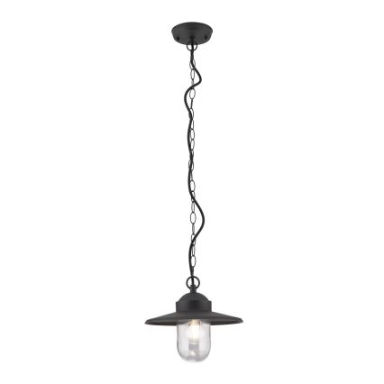 Pendellampa för utomhusbruk EDWARD 1xE27/60W/230V IP44 svart