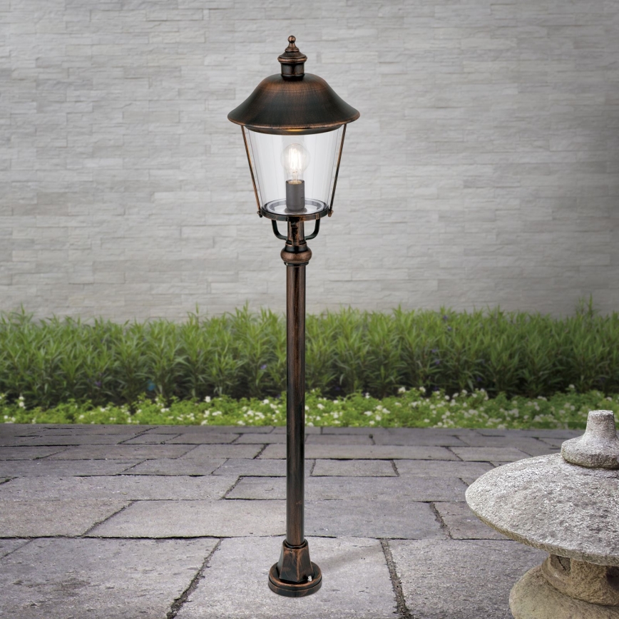 Utomhuslampa KENZO 1xE27/100W/230V IP44 brons/patina