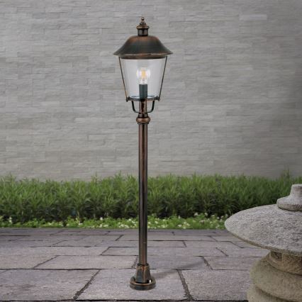 Utomhuslampa KENZO 1xE27/100W/230V IP44 brons/patina