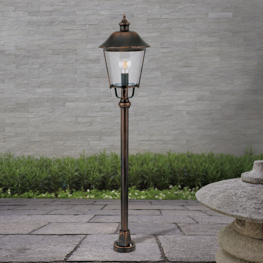 Utomhuslampa KENZO 1xE27/100W/230V IP44 brons/patina