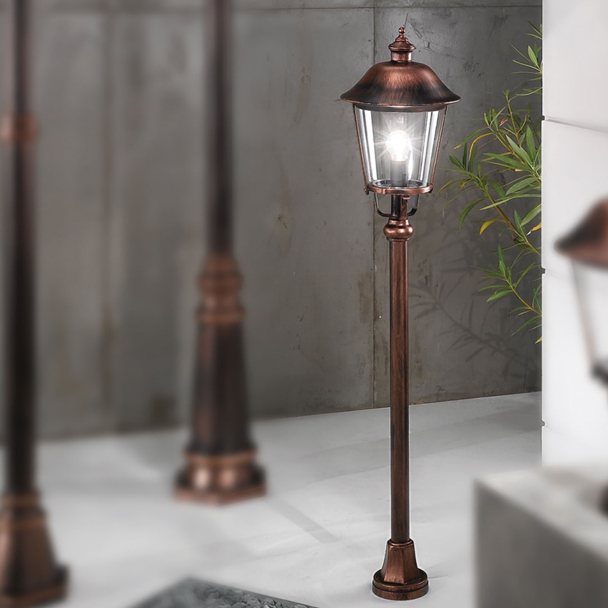 Utomhuslampa KENZO 1xE27/100W/230V IP44 brons/patina