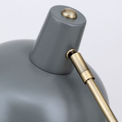 Bordslampa FEDRA 1xE14/40W/230V grå/mässing